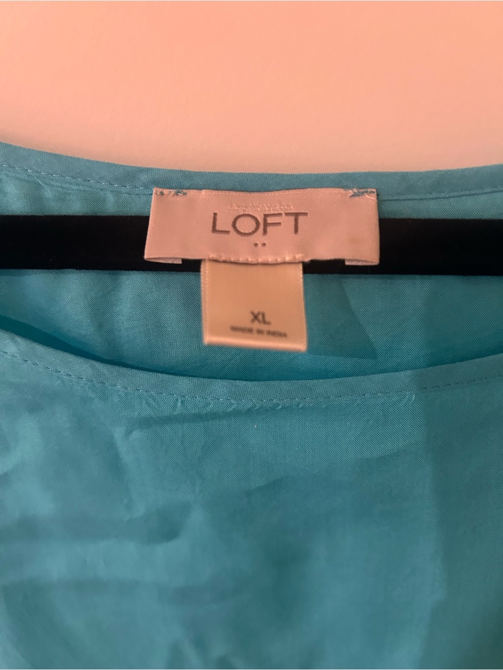 LOFT Turquoise Short Sleeve Pocket Blouse - Picture 2 of 2